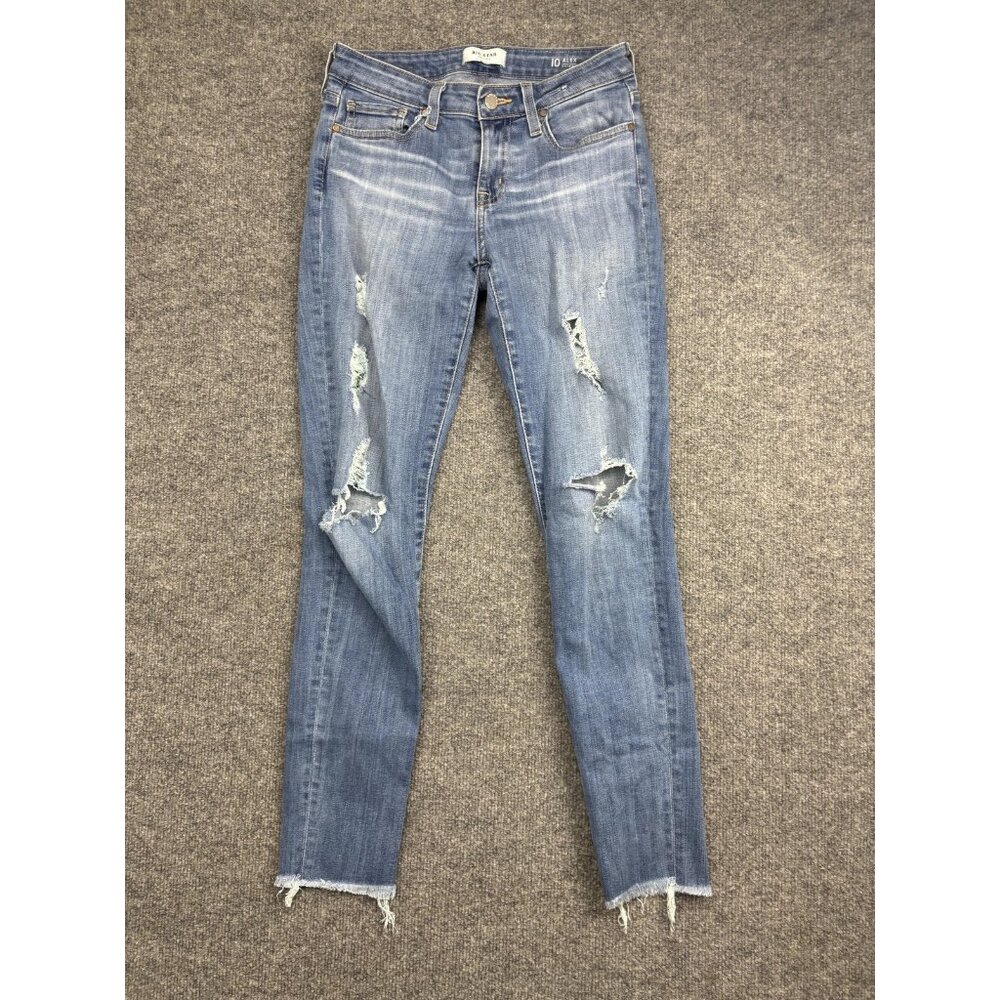 Big Star Jeans Womens 26 Blue Alex Skinny Distressed Ripped Raw Hem Stretch